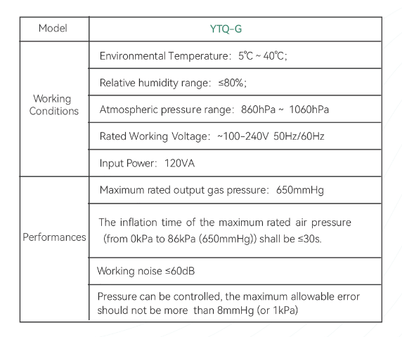 Tourniquet specs YTQ-G
